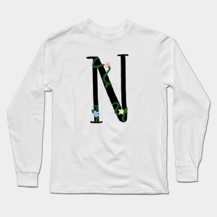 "N" initial Long Sleeve T-Shirt